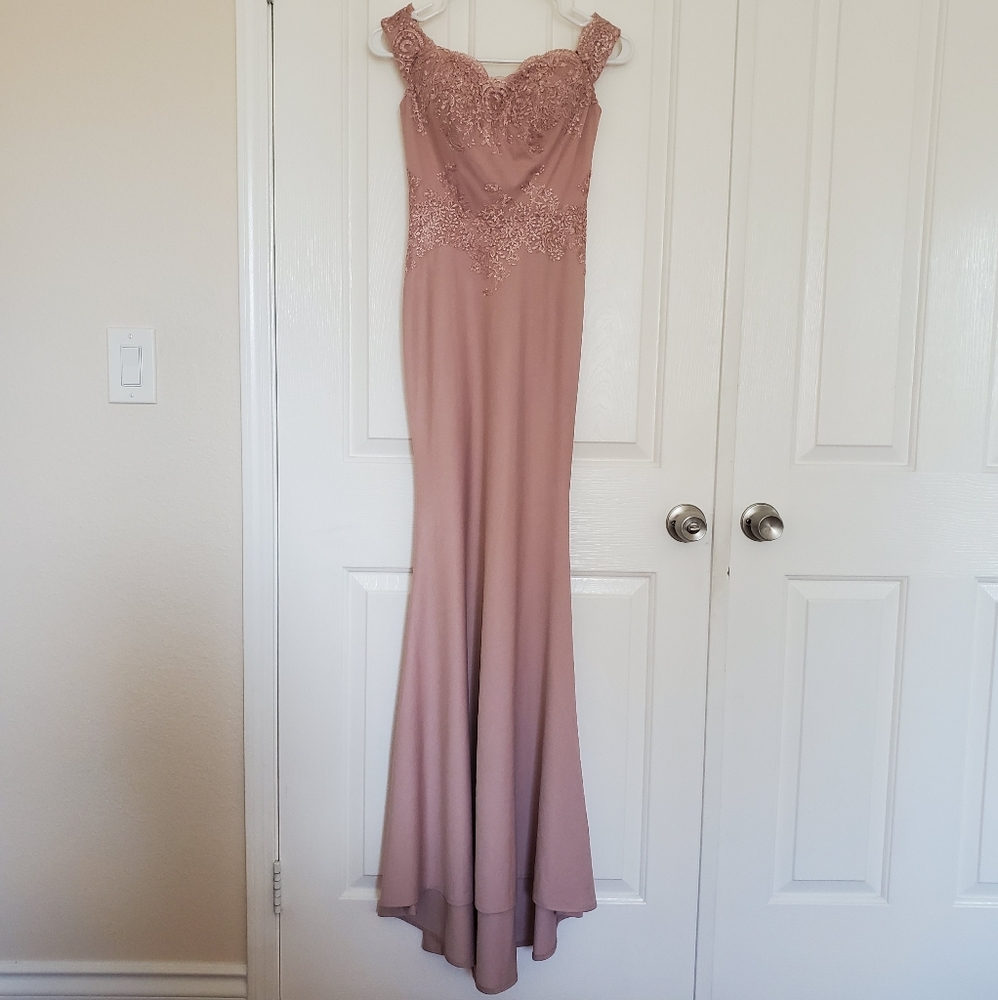 Cinderella Divine Pink Lace Gown